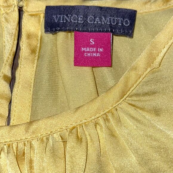 Vince Camuto Blouse Ruffle Flutter Small Flutter Sleeve Lightweight - Picture 7 of 7